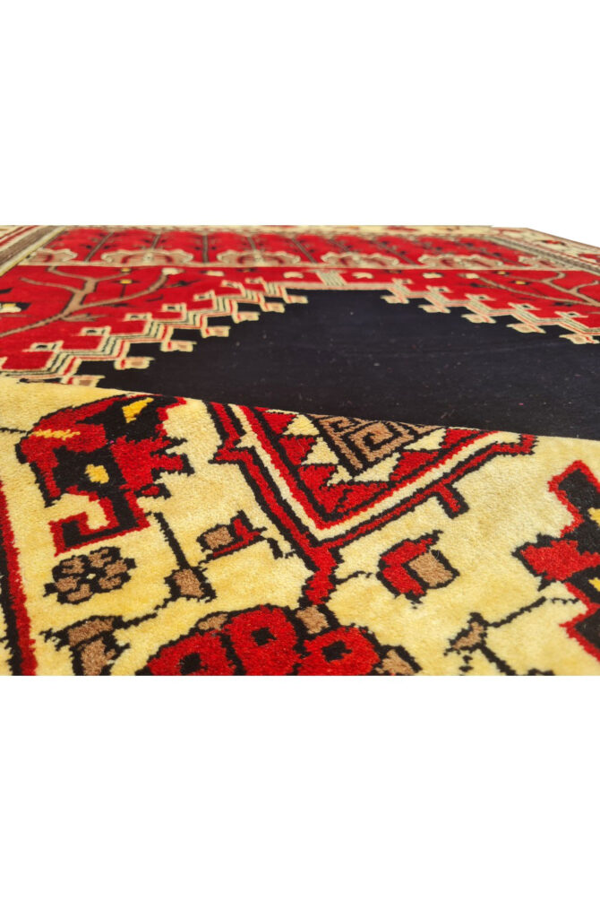 Authentic Hand Knotted Vintage Pakistani Bokhara Jhaldar Wool Area Rug 6 x 4 Ft (920 Ger-4) - Image 8