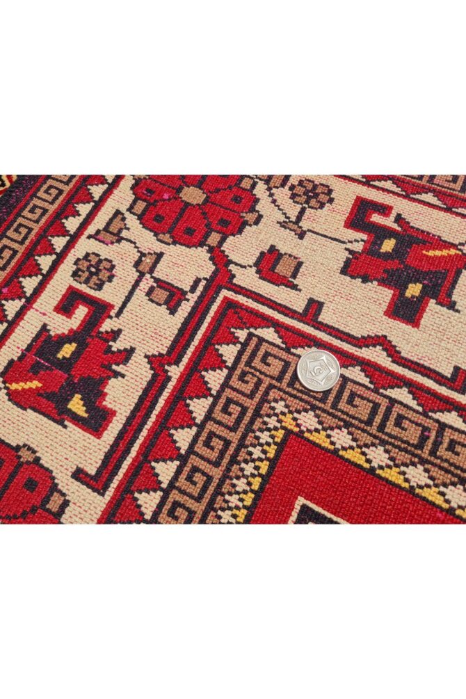 Authentic Hand Knotted Vintage Pakistani Bokhara Jhaldar Wool Area Rug 6 x 4 Ft (920 Ger-4) - Image 9