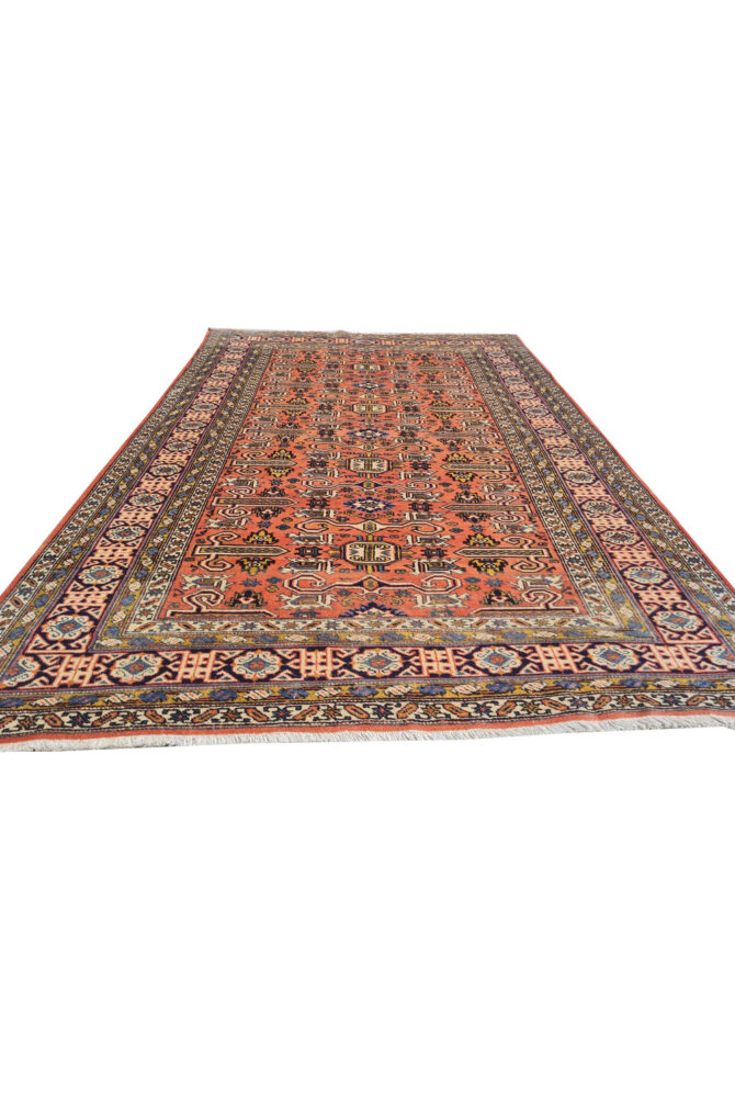 Authentic Hand Knotted Vintage Azarbaijan Wool Area Rug 7 x 5 Ft (922 Ger-4) - Image 3