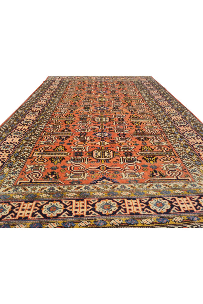 Authentic Hand Knotted Vintage Azarbaijan Wool Area Rug 7 x 5 Ft (922 Ger-4) - Image 4