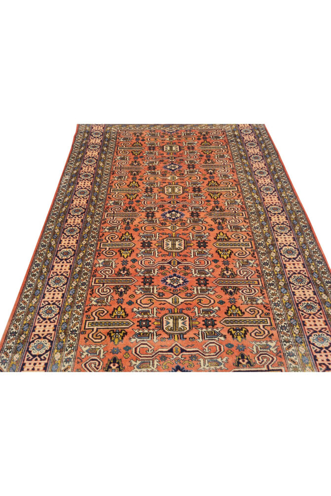 Authentic Hand Knotted Vintage Azarbaijan Wool Area Rug 7 x 5 Ft (922 Ger-4) - Image 5