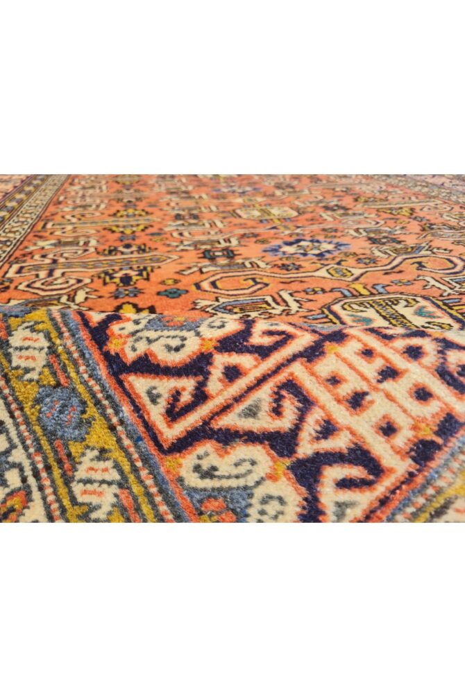 Authentic Hand Knotted Vintage Azarbaijan Wool Area Rug 7 x 5 Ft (922 Ger-4) - Image 8