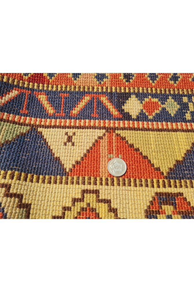 Authentic Hand Knotted Vintage Bulgaria Wool Area Rug 6 x 3 Ft (924 Ger-4) - Image 9