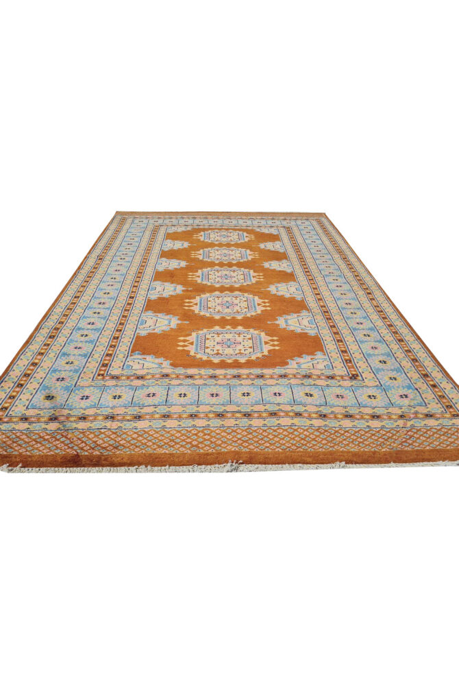 Authentic Hand Knotted Vintage Pakistani Bokhara Jhaldar Wool Area Rug 6 x 4 Ft (929 Ger-4) - Image 3