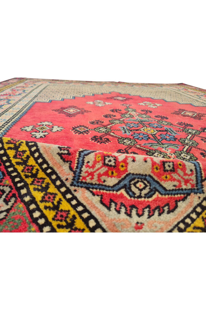 Authentic Hand Knotted Vintage Morocco Wool Area Rug 6 x 4 Ft (940 Ger-4) - Image 8