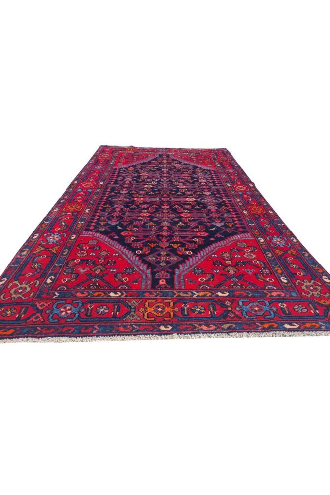 Authentic Hand Knotted Vintage Hamidoun Wool Area Rug 7 x 4 Ft - Image 3
