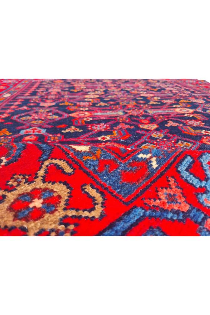 Authentic Hand Knotted Vintage Hamidoun Wool Area Rug 7 x 4 Ft - Image 8