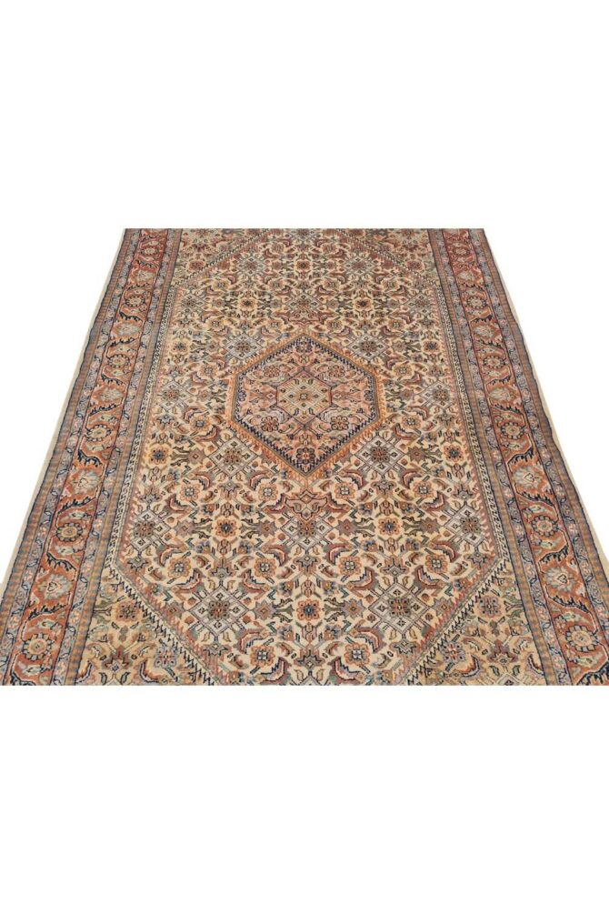 Authentic Hand Knotted Vintage Bijour Wool Area Rug 6 x 4 Ft - Image 5