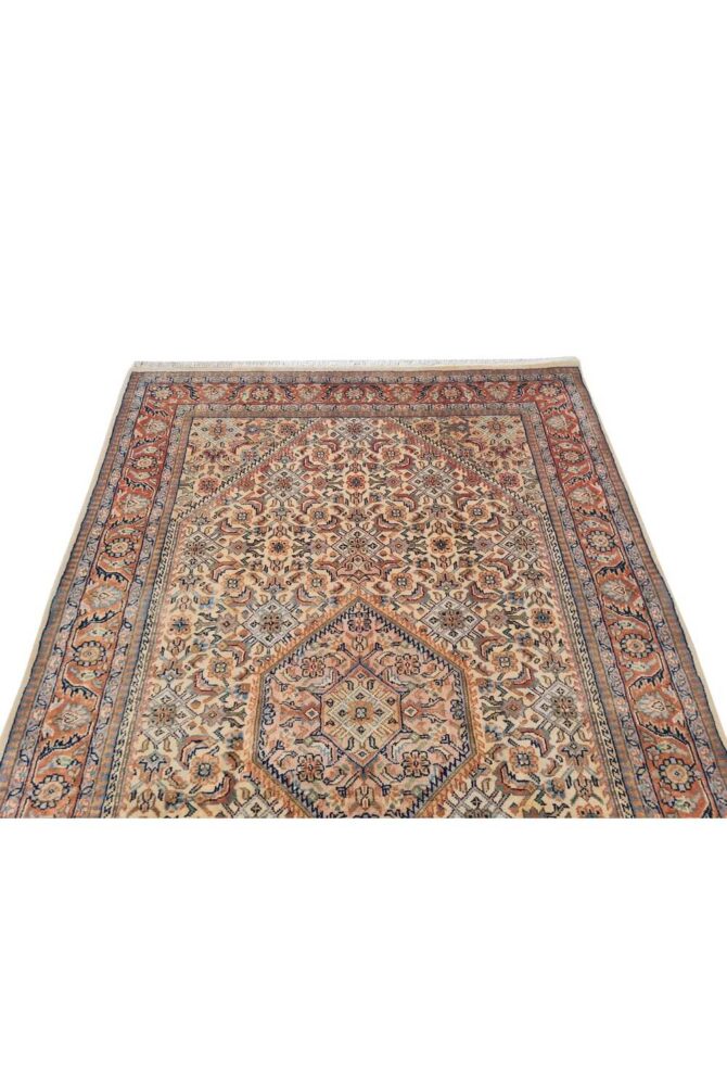 Authentic Hand Knotted Vintage Bijour Wool Area Rug 6 x 4 Ft - Image 6