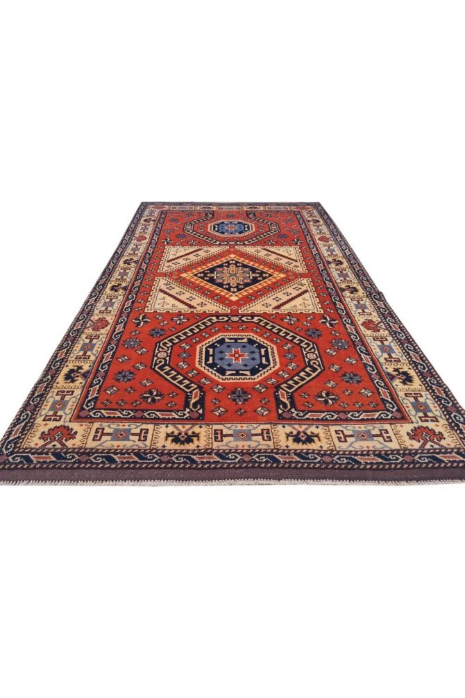 Authentic Hand Knotted Vintage Bulgaria Wool Area Rug 6 x 4 Ft - Image 3