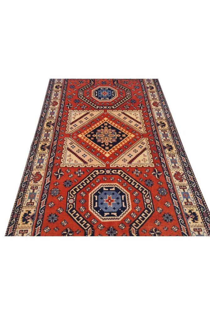 Authentic Hand Knotted Vintage Bulgaria Wool Area Rug 6 x 4 Ft - Image 5