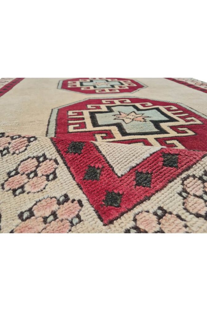 Authentic Hand Knotted Vintage Kurdi Wool Area Rug 6 x 4 Ft - Image 8