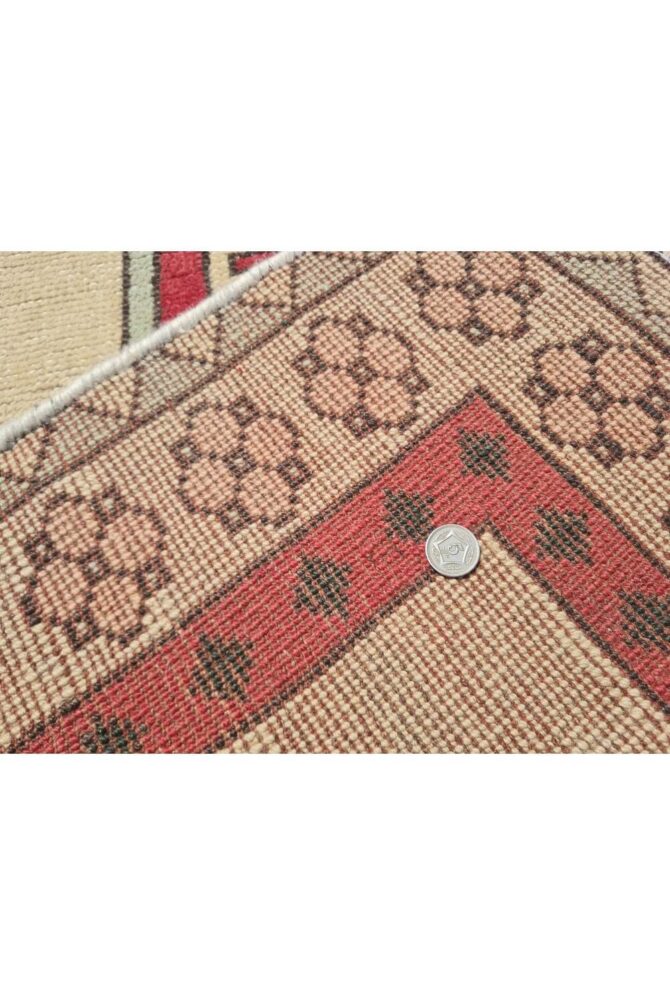 Authentic Hand Knotted Vintage Kurdi Wool Area Rug 6 x 4 Ft - Image 9