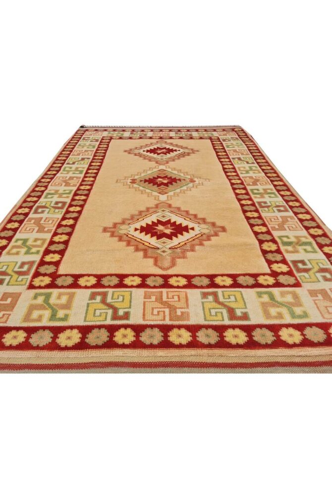 Authentic Hand Knotted Vintage Kurdi Wool Area Rug 5 x 4 Ft - Image 4