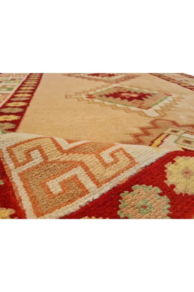 Authentic Hand Knotted Vintage Kurdi Wool Area Rug 5 x 4 Ft - Image 8