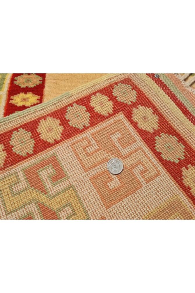 Authentic Hand Knotted Vintage Kurdi Wool Area Rug 5 x 4 Ft - Image 9