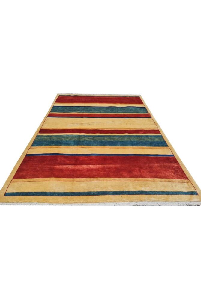 Authentic Hand Knotted Vintage Bokhara Jhaldar Wool Area Rug 6 x 4 Ft - Image 2