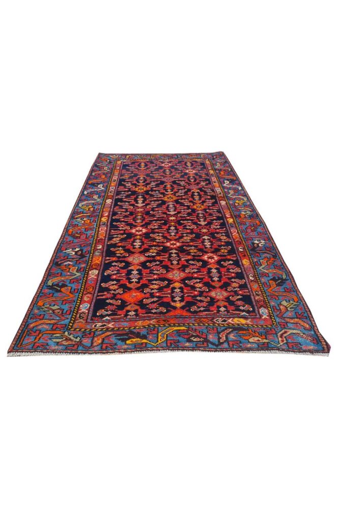 Authentic Hand Knotted Antique Malayaar Wool Area Rug 6 x 3 Ft - Image 2