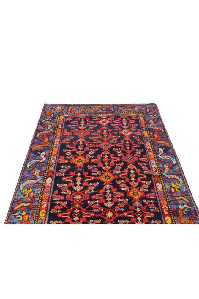 Authentic Hand Knotted Antique Malayaar Wool Area Rug 6 x 3 Ft - Image 6