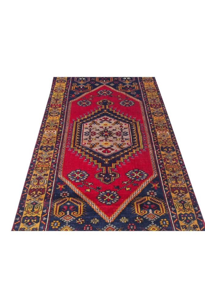 Authentic Hand Knotted Vintage Turkish Wool Area Rug 6 x 3 Ft - Image 5