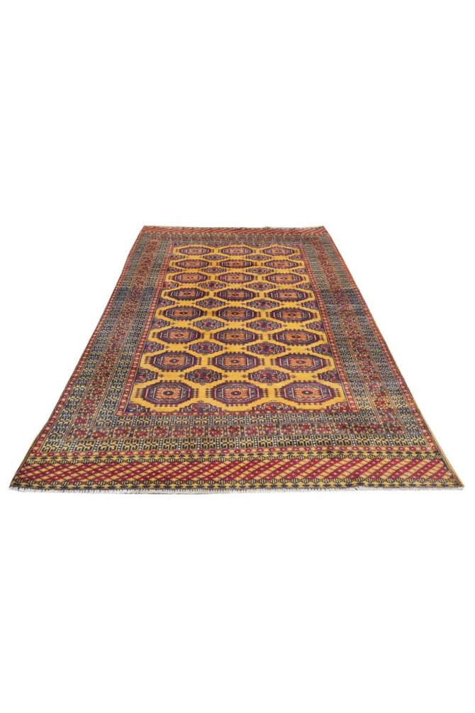 Authentic Hand Knotted Vintage Pakistani Bokhara jhaldar Wool Area Rug 6 x 4 Ft - Image 2