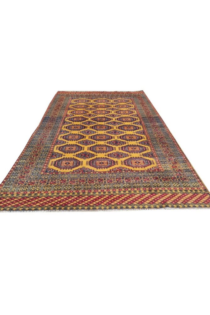 Authentic Hand Knotted Vintage Pakistani Bokhara jhaldar Wool Area Rug 6 x 4 Ft - Image 3