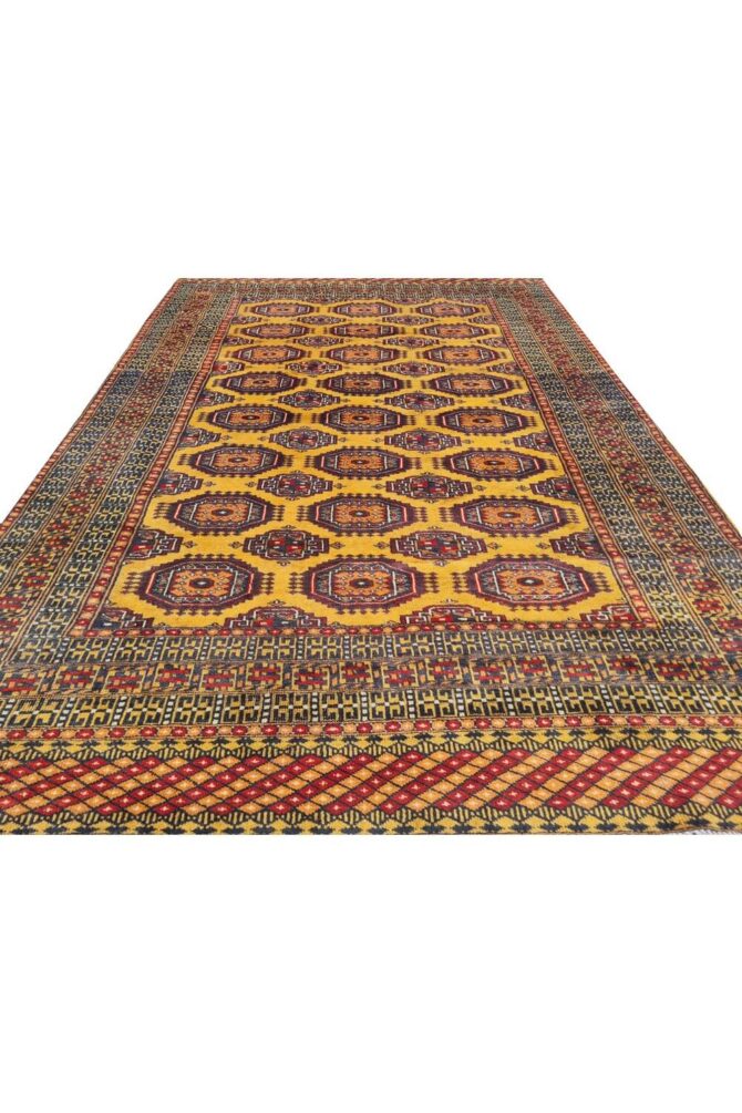 Authentic Hand Knotted Vintage Pakistani Bokhara jhaldar Wool Area Rug 6 x 4 Ft - Image 4