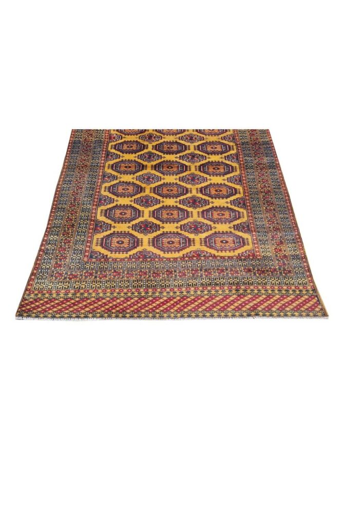 Authentic Hand Knotted Vintage Pakistani Bokhara jhaldar Wool Area Rug 6 x 4 Ft - Image 7