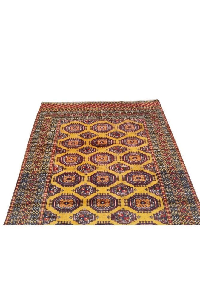Authentic Hand Knotted Vintage Pakistani Bokhara jhaldar Wool Area Rug 6 x 4 Ft - Image 6