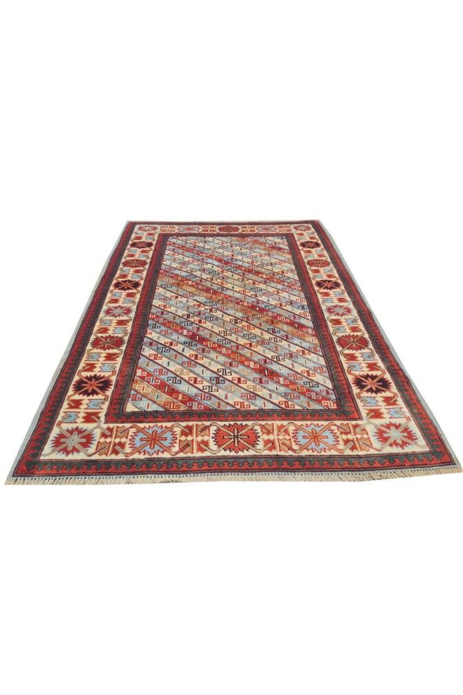 Authentic Hand Knotted Vintage Kurdi Wool Area Rug 6 x 4 Ft - Image 2