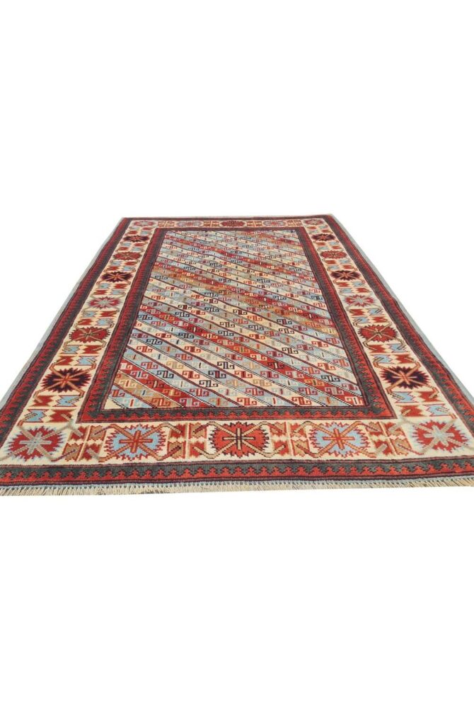 Authentic Hand Knotted Vintage Kurdi Wool Area Rug 6 x 4 Ft - Image 3
