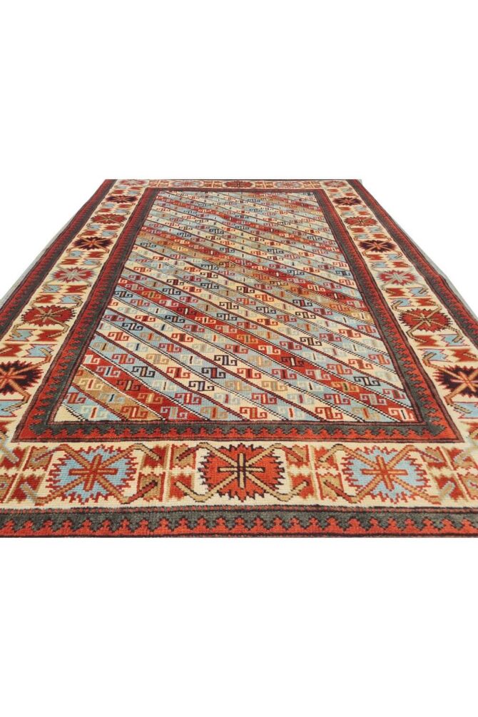 Authentic Hand Knotted Vintage Kurdi Wool Area Rug 6 x 4 Ft - Image 4