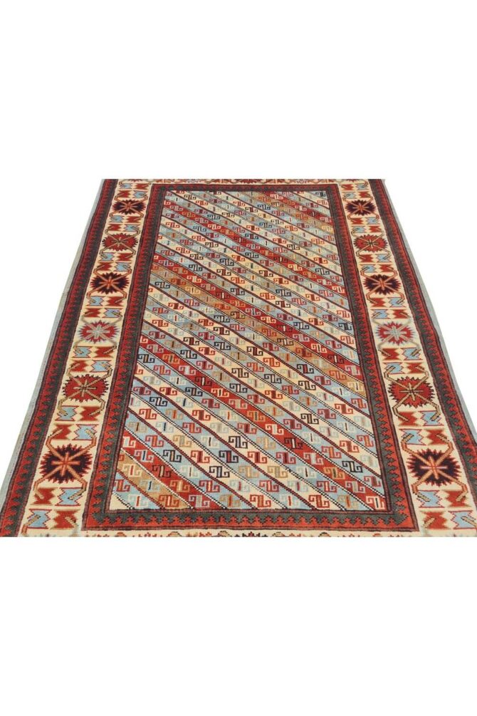 Authentic Hand Knotted Vintage Kurdi Wool Area Rug 6 x 4 Ft - Image 5