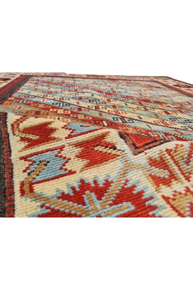Authentic Hand Knotted Vintage Kurdi Wool Area Rug 6 x 4 Ft - Image 8