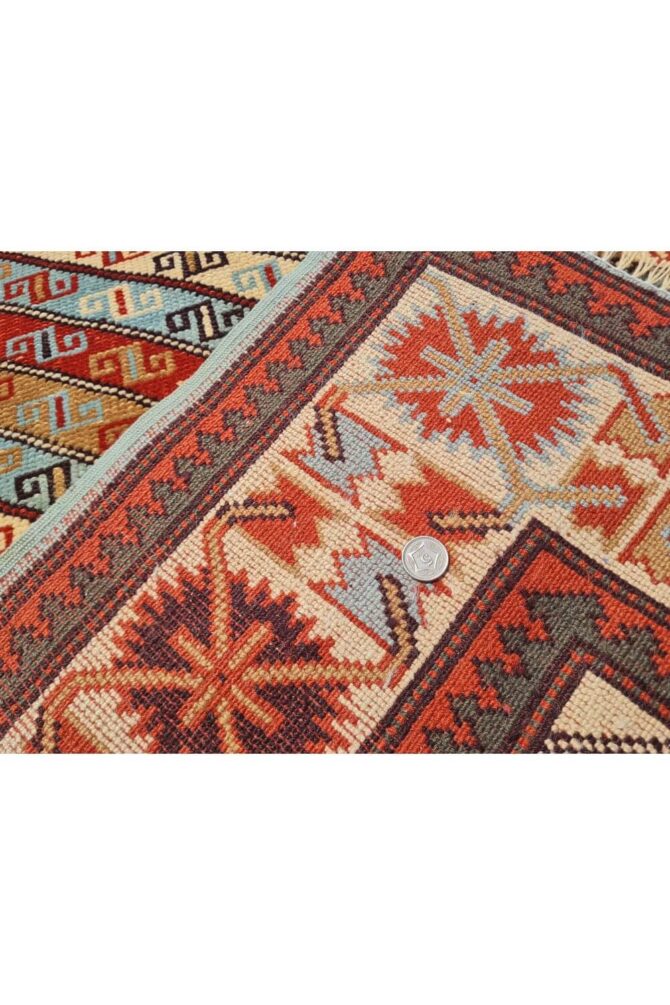 Authentic Hand Knotted Vintage Kurdi Wool Area Rug 6 x 4 Ft - Image 9