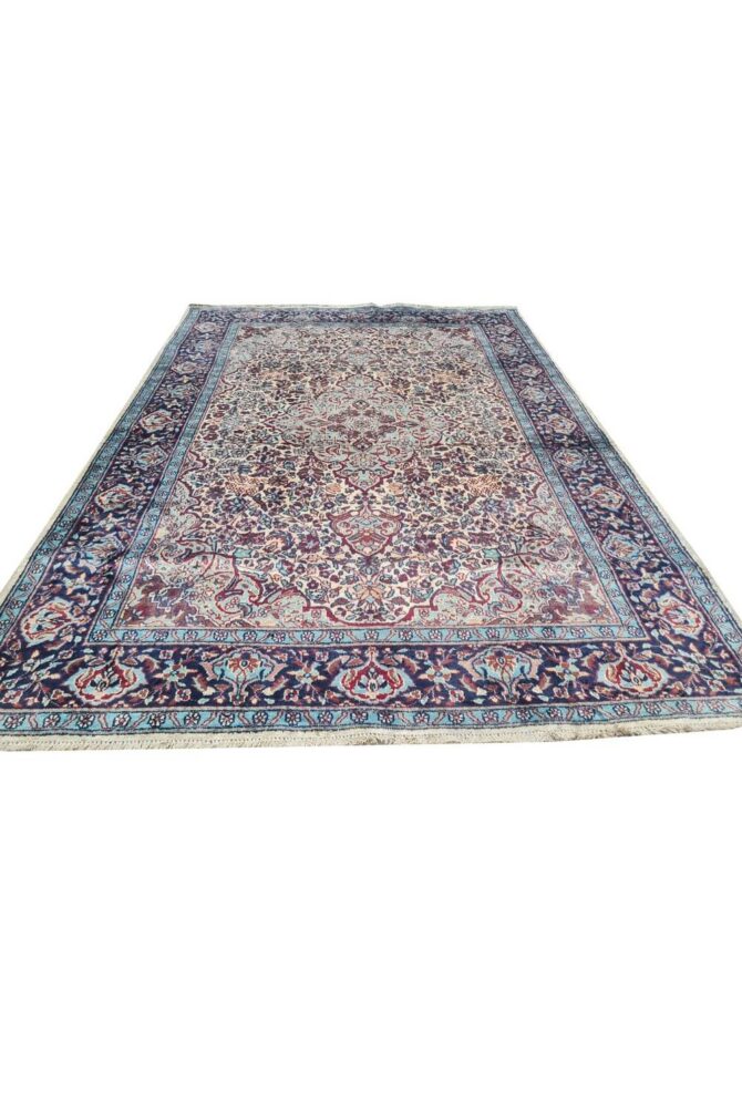 Authentic Hand Knotted Vintage Kashmir Wool Area Rug 6 x 4 Ft - Image 3