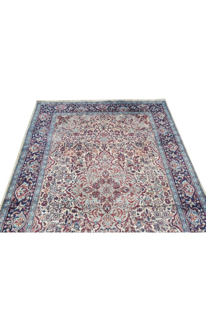 Authentic Hand Knotted Vintage Kashmir Wool Area Rug 6 x 4 Ft - Image 6