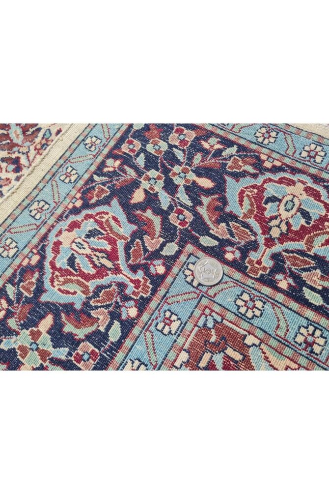 Authentic Hand Knotted Vintage Kashmir Wool Area Rug 6 x 4 Ft - Image 9