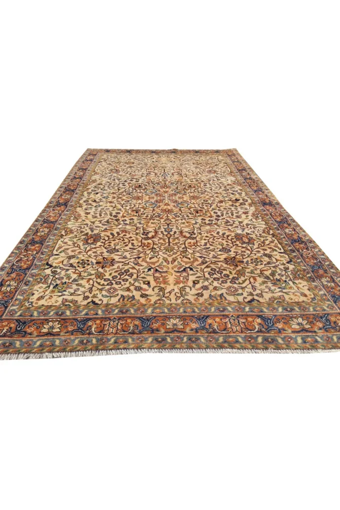 Amazing Hand Knotted Vintage Traditional Tribal Tabreez Wool Area Rug 7 x 4 Ft - Image 4