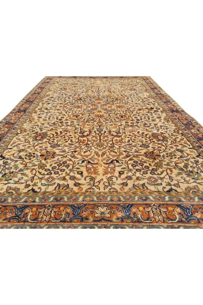 Amazing Hand Knotted Vintage Traditional Tribal Tabreez Wool Area Rug 7 x 4 Ft - Image 5