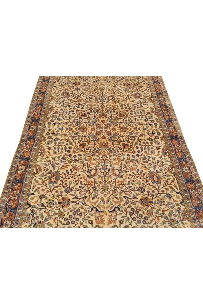 Amazing Hand Knotted Vintage Traditional Tribal Tabreez Wool Area Rug 7 x 4 Ft - Image 6