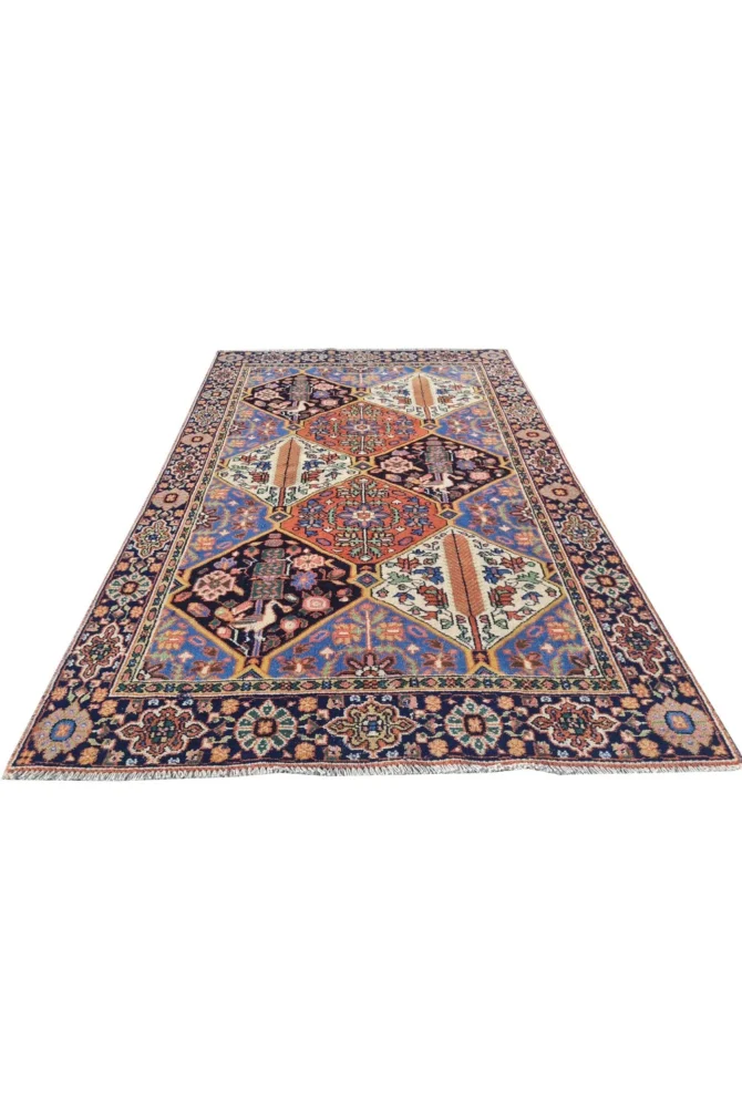 Amazing Hand Knotted Vintage Traditional Tribal Indo Pictorial Wool Area Rug 6 x 4 Ft - Image 2