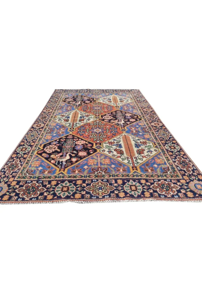 Amazing Hand Knotted Vintage Traditional Tribal Indo Pictorial Wool Area Rug 6 x 4 Ft - Image 3