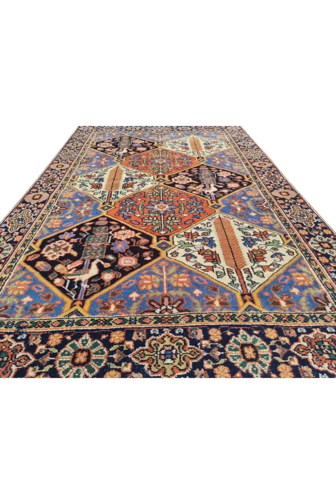 Amazing Hand Knotted Vintage Traditional Tribal Indo Pictorial Wool Area Rug 6 x 4 Ft - Image 4