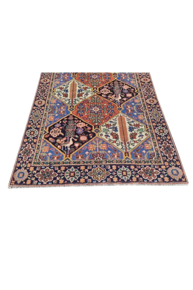 Amazing Hand Knotted Vintage Traditional Tribal Indo Pictorial Wool Area Rug 6 x 4 Ft - Image 7