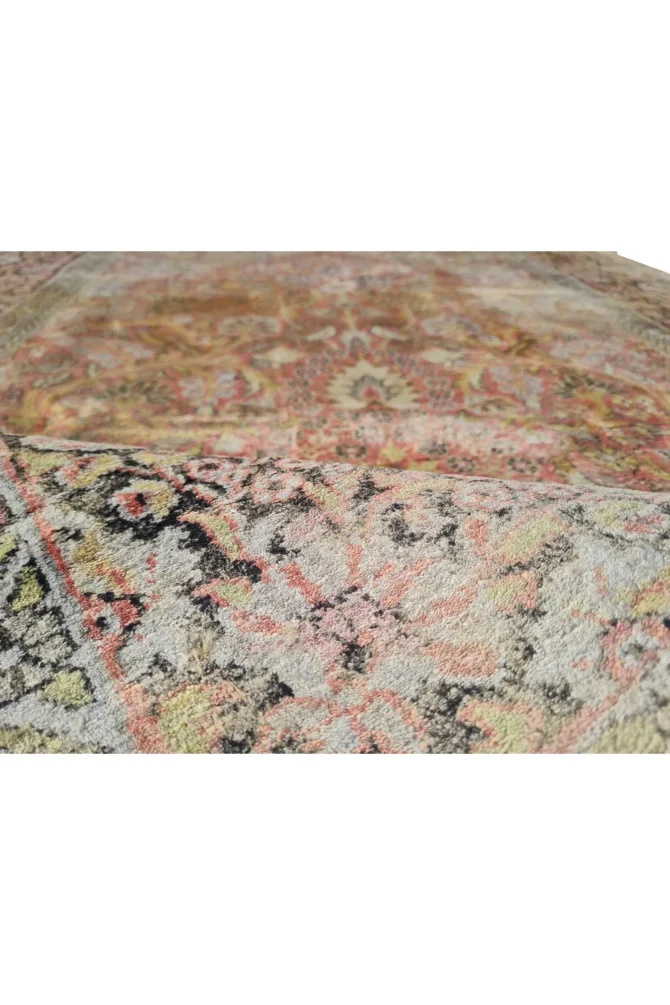 Amazing Hand Knotted Antique Traditional Tribal Kashmir Pictorial Silk Area Rug 6 x 4 Ft - Image 8