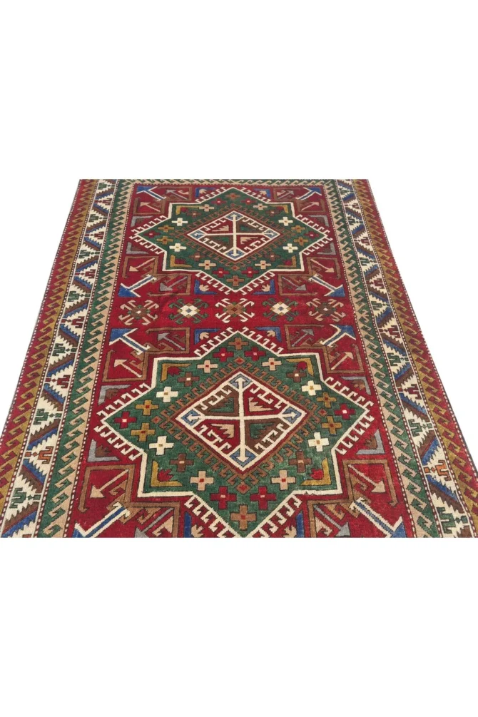 Amazing Hand Knotted Vintage Traditional Tribal Kurdi Wool Area Rug 6 x 4 Ft - Image 5