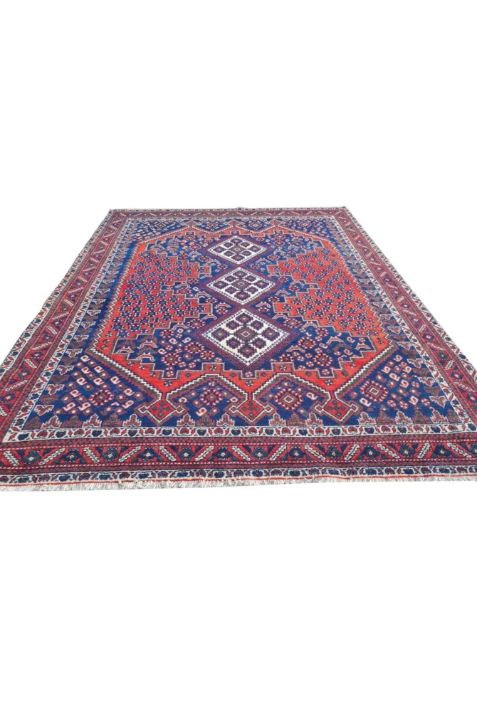 Amazing Hand Knotted Vintage Traditional Tribal Afshour Pictorial Wool Area Rug 6 x 5 Ft - Image 3