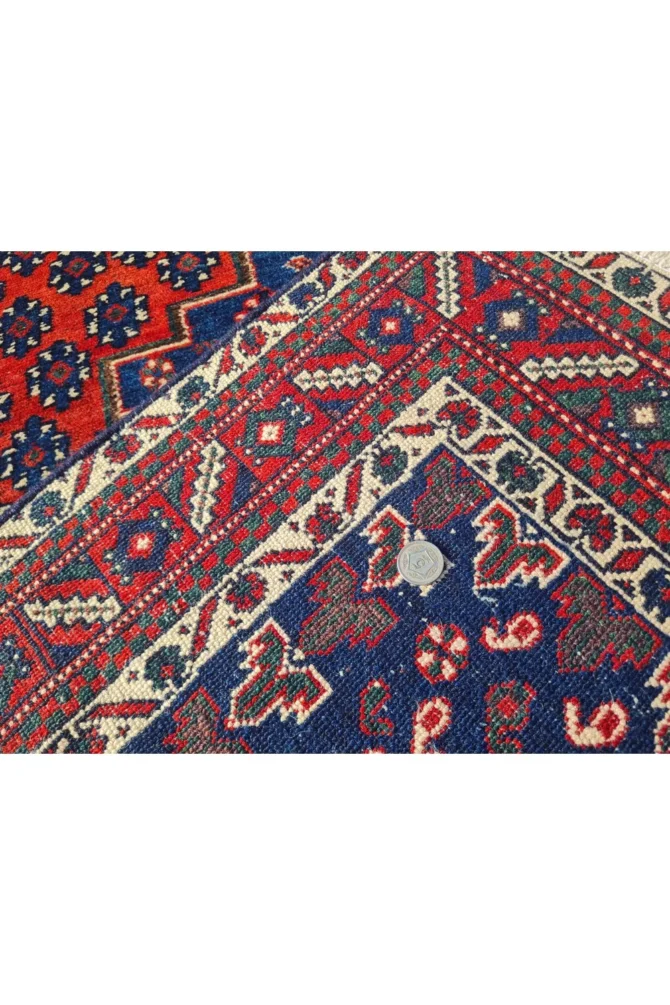 Amazing Hand Knotted Vintage Traditional Tribal Afshour Pictorial Wool Area Rug 6 x 5 Ft - Image 7