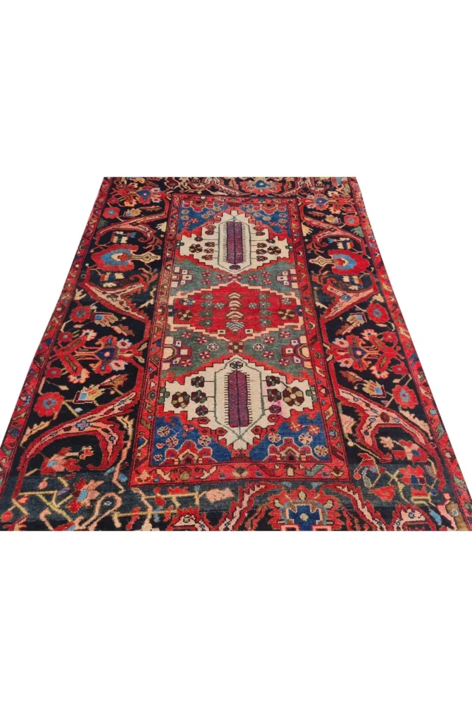Amazing Hand Knotted Vintage Traditional Tribal Hamidoun Pictorial Wool Area Rug 7 x 4 Ft - Image 5